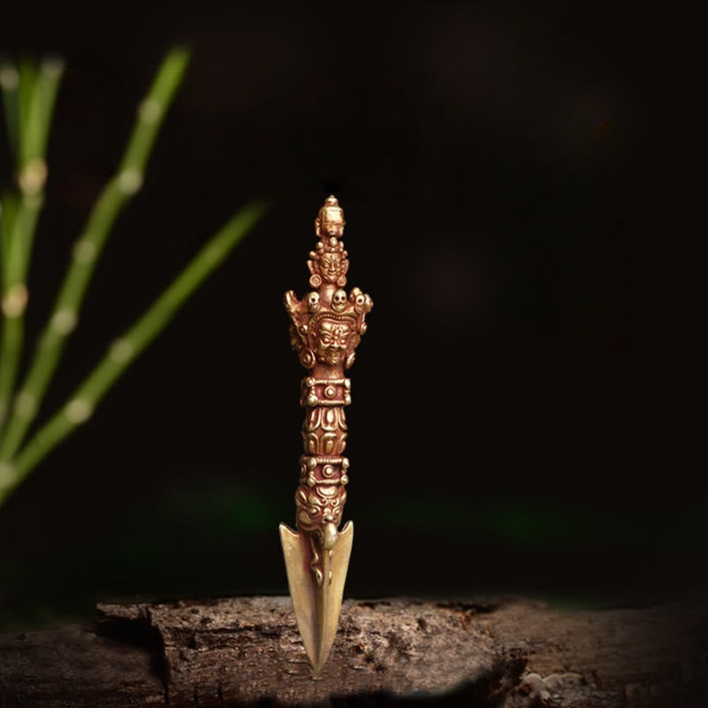 Buddha Stones hechas a mano, pequeñas, Nepal, Vajra Dorje, fuerza, cobre, metal, decoración