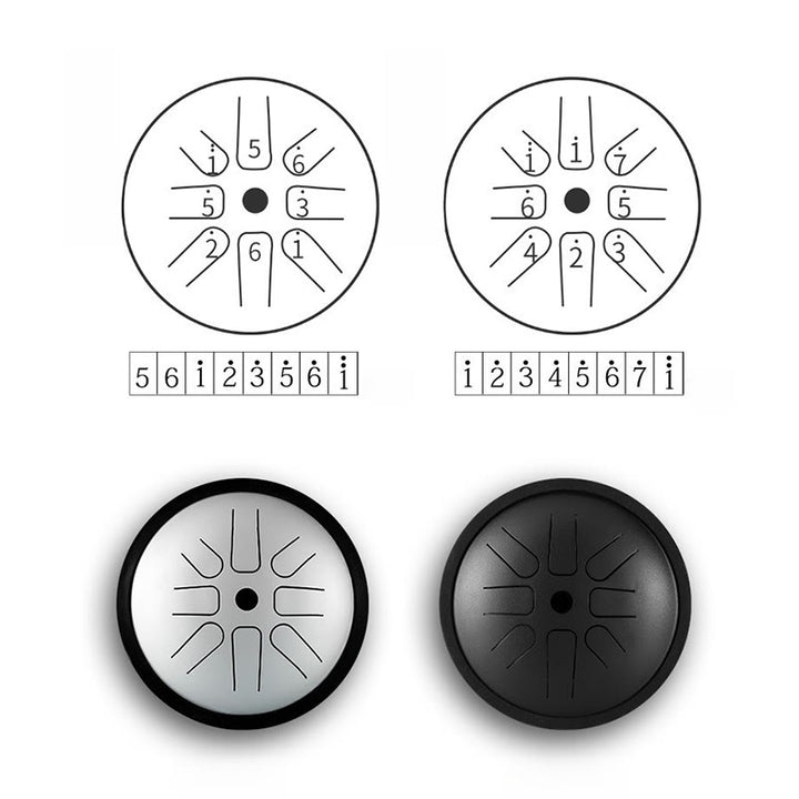 Tambor de lengüeta de acero Buddha Stones, para sanación sonora, yoga, meditación, batería de 8 notas, instrumento de percusión de 6 pulgadas