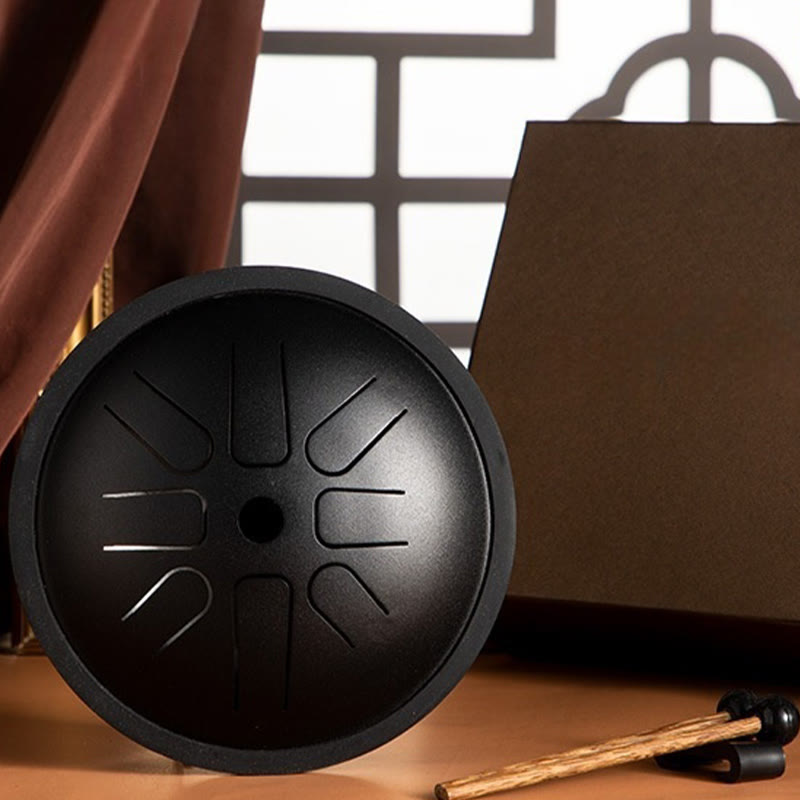 Tambor de lengüeta de acero Buddha Stones, para sanación sonora, yoga, meditación, batería de 8 notas, instrumento de percusión de 6 pulgadas