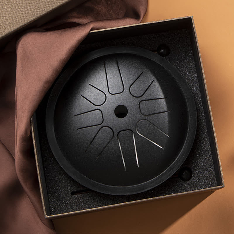 Tambor de lengüeta de acero Buddha Stones, para sanación sonora, yoga, meditación, batería de 8 notas, instrumento de percusión de 6 pulgadas