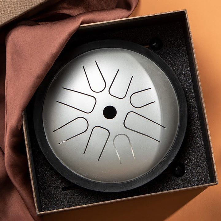 Tambor de lengüeta de acero Buddha Stones, para sanación sonora, yoga, meditación, batería de 8 notas, instrumento de percusión de 6 pulgadas