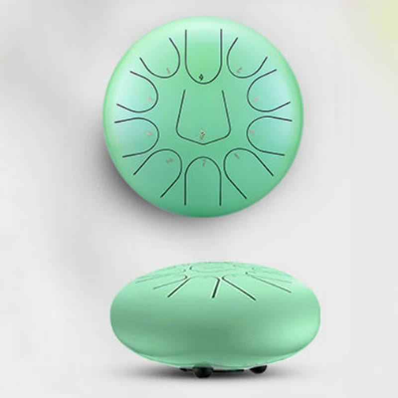 Tambor de lengüeta de acero Buddha Stones, kit de percusión de 12 pulgadas, 13 notas y meditación con sonido curativo