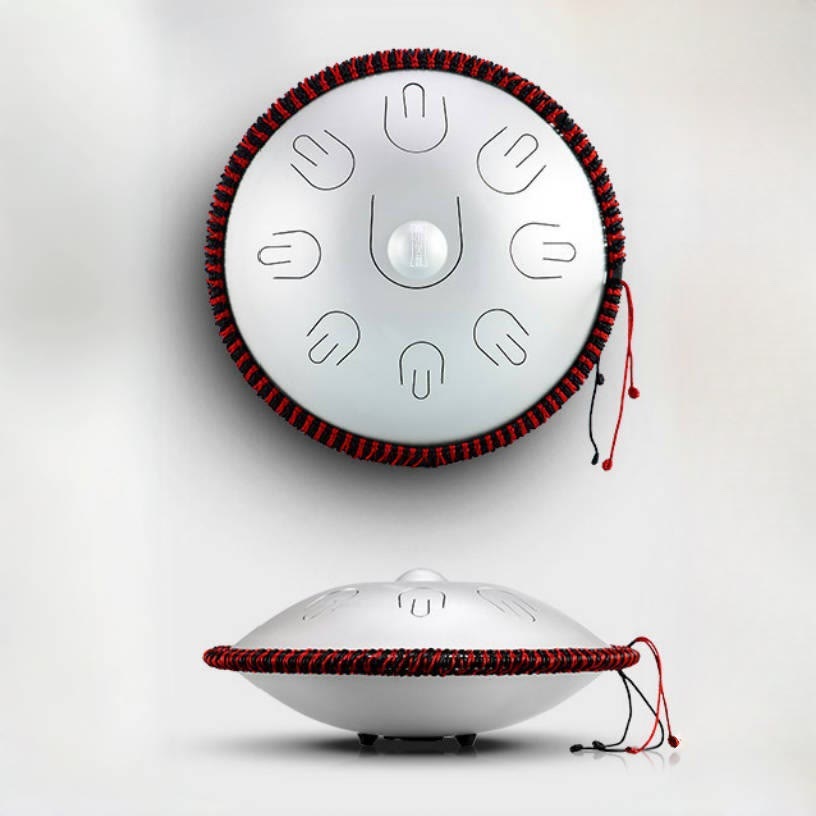 Tambor de lengüeta de acero Buddha Stones, kit de meditación y yoga con sonido curativo, instrumento de 9 notas y 15 pulgadas.