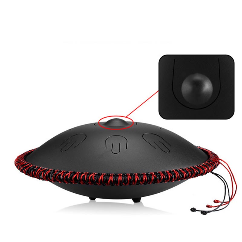 Tambor de lengüeta de acero Buddha Stones, kit de meditación y yoga con sonido curativo, instrumento de 9 notas y 15 pulgadas.