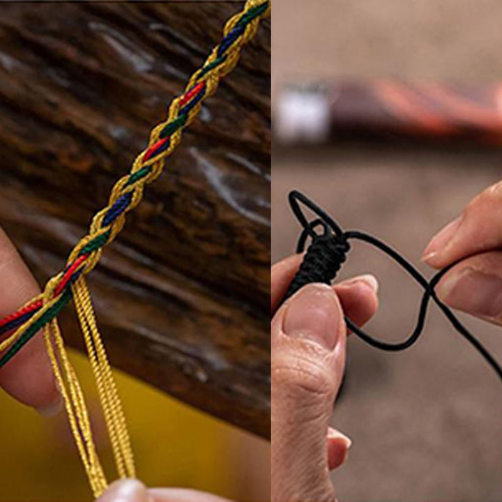 Pulsera de la suerte con Buddha Stones, hueso de camello tibetano, cobre y ágata roja