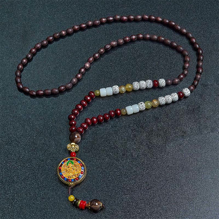 Buddha Stones, cuentas de madera tibetanas hechas a mano, Om Mani Padme Hum Samantabhadra Bodhisattva, colgante de collar de pureza - image 9