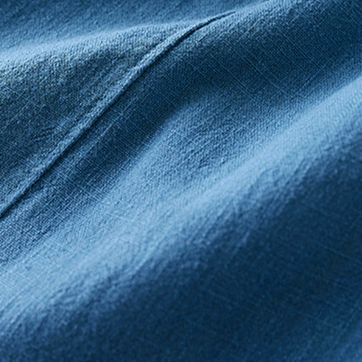 Pantalones de lino y algodón de color liso para mujer con bolsillos y Buddha Stones - image 17