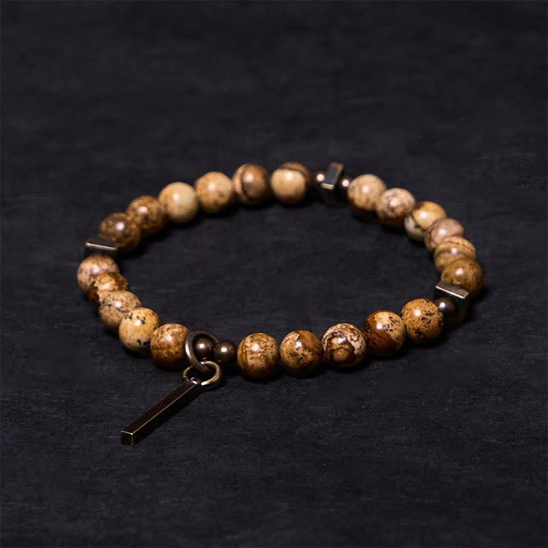 Pulsera de cobre con diseño desgastado de Buddha Stones