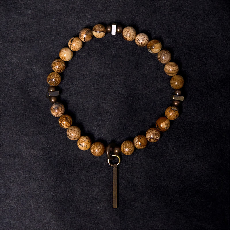 Pulsera de cobre con diseño desgastado de Buddha Stones