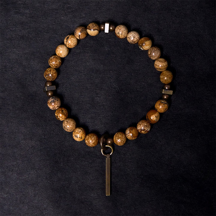 Pulsera de cobre con diseño desgastado de Buddha Stones