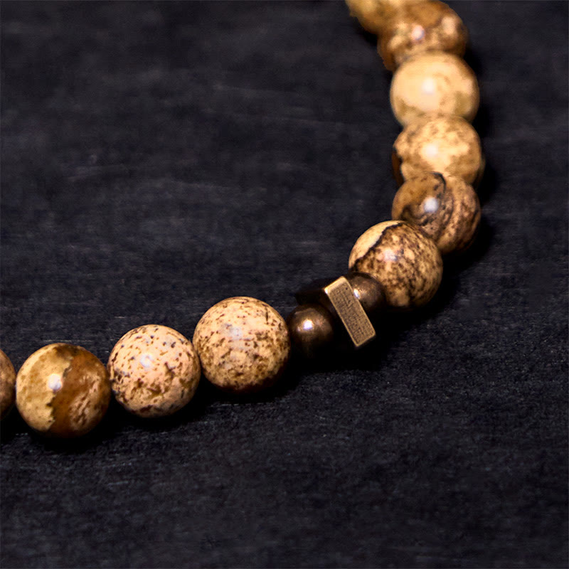 Pulsera de cobre con diseño desgastado de Buddha Stones