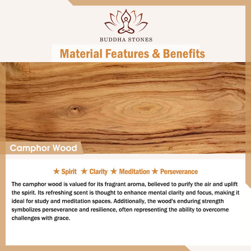 Pulsera de la paz con grabado de buey y yin yang, madera de ébano y madera de alcanfor con Buddha Stones - image 7