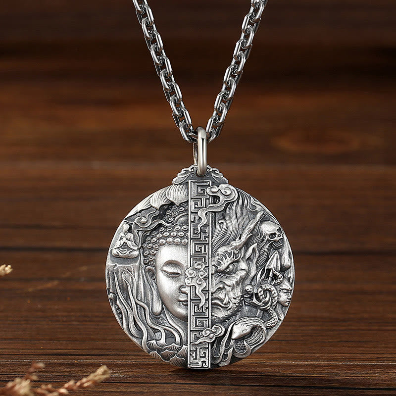 Buddha Stones de cobre con diseño de demonio y piedras de Buda - image 2