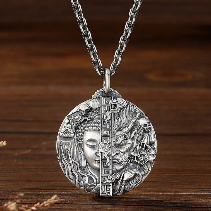 Buddha Stones de cobre con diseño de demonio y piedras de Buda - image 2