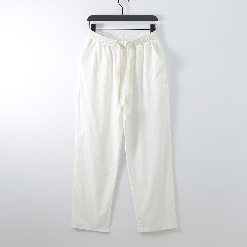 Conjunto de 2 pantalones kimono de algodón con cordones y bolsillos para hombre con Buddha Stones . - image 5