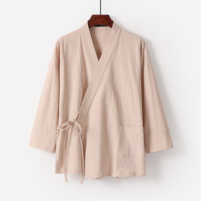 Conjunto de 2 pantalones kimono de algodón con cordones y bolsillos para hombre con Buddha Stones . - image 11