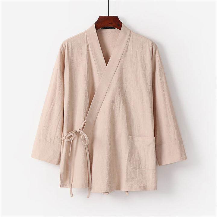 Conjunto de 2 pantalones kimono de algodón con cordones y bolsillos para hombre con Buddha Stones . - image 11