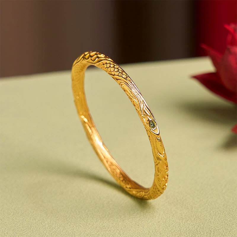 Pulsera de la riqueza con diseño de círculos del universo hueco y Buddha Stones, bañada en cobre y oro - 62 mm - image 1