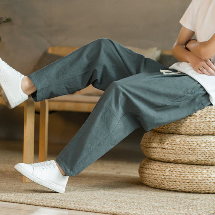 Pantalones de algodón de verano para hombre con bolsillos Buddha Stones - image 8