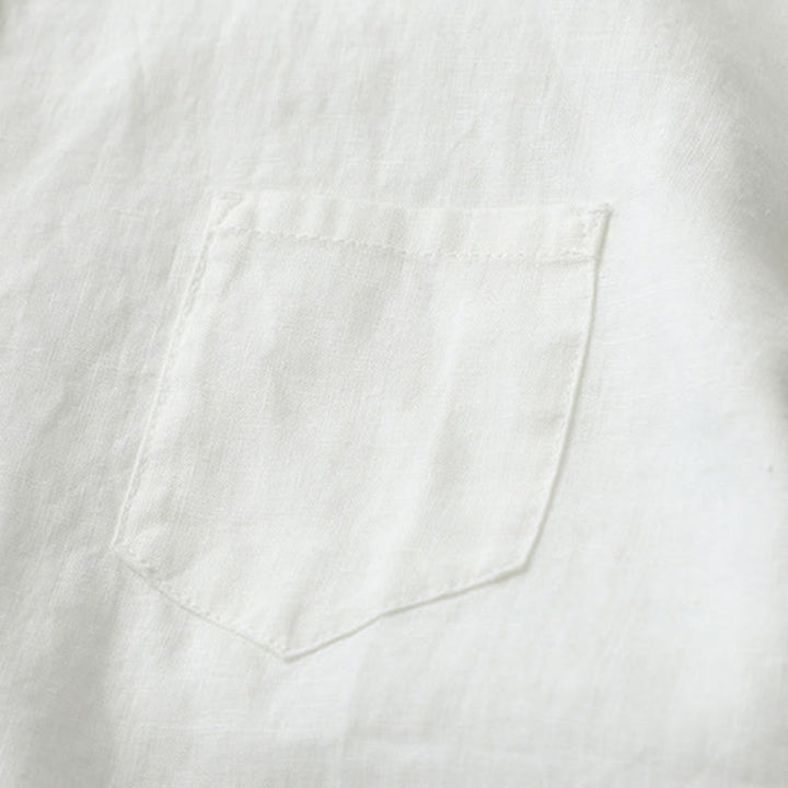 Camisa de manga tres cuartos con botones de color liso con Buddha Stones - image 29