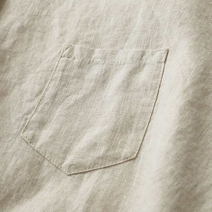 Camisa de manga tres cuartos con botones de color liso con Buddha Stones - image 7