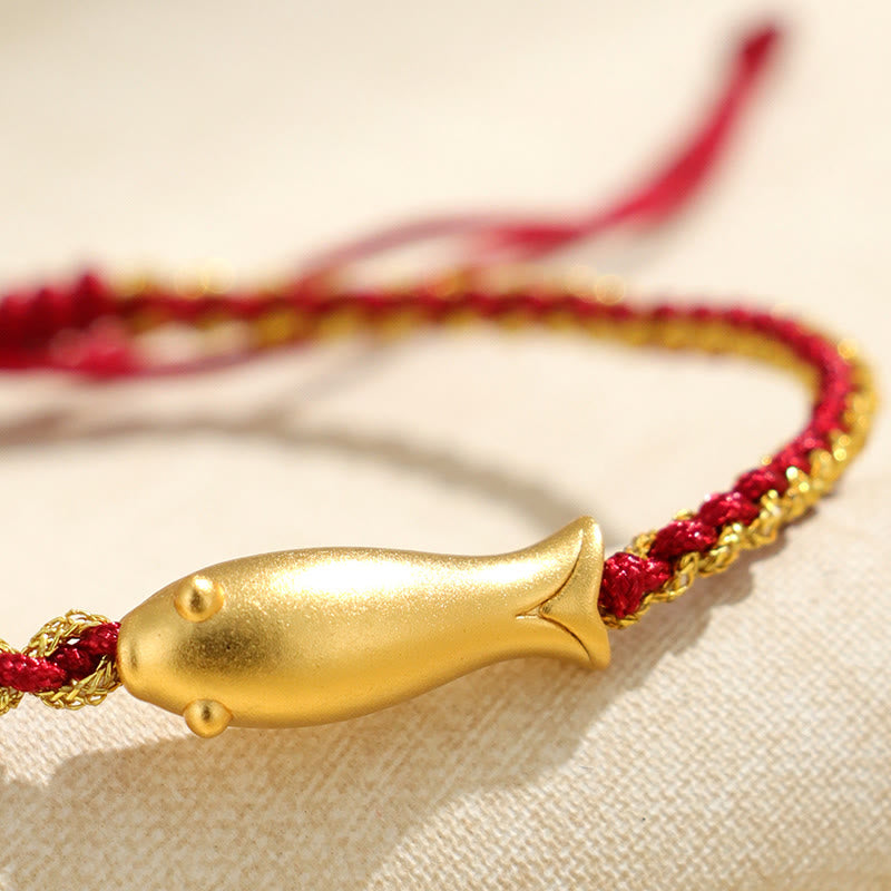 Pulsera de cuerda protectora con Buddha Stones en plata de ley 999 con peces koi de la suerte - image 13