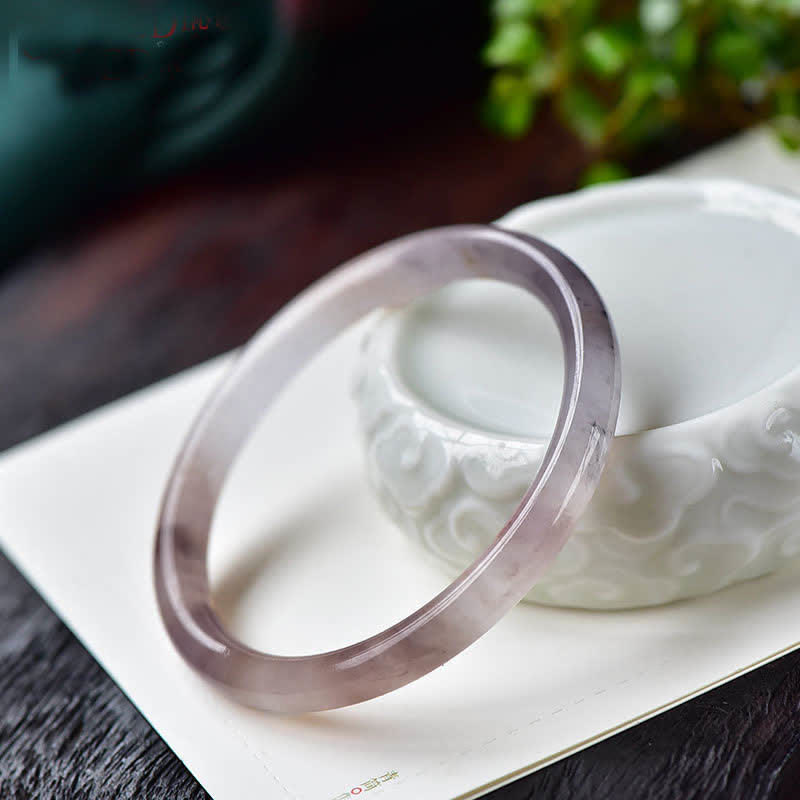 Pulsera de jade de seda dorada y morada para la riqueza con Buddha Stones - 62-64 mm - image 1