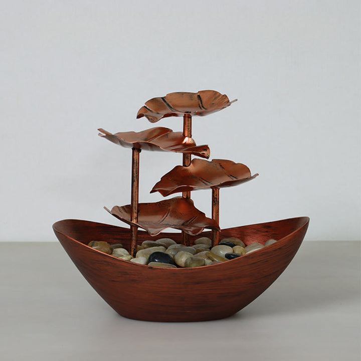 Fuente de cascada con forma de hoja de loto y Buddha Stones, adorno de mesa con luz LED, decoración para el hogar y la oficina. - image 21