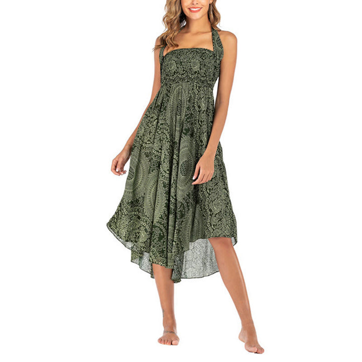 Piedras de Buda Dos Estilos Vestido Falda Flor Rosa de los Vientos Boho - image 9