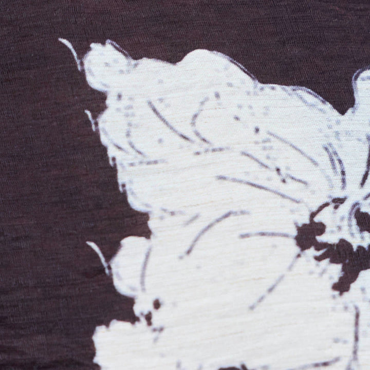 Camisa de manga larga con botones y cordones con flores negras de Buddha Stones para mujer adulta mayor - image 8