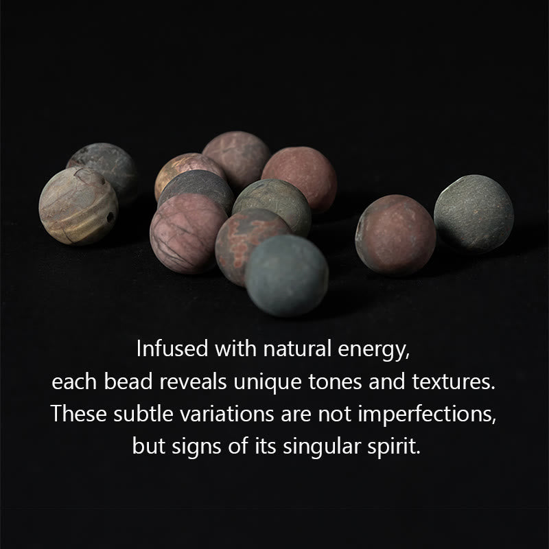 Pulsera de energía con 108 cuentas de Mala, piedra de jaspe Picasso, Buddha Stones - image 6