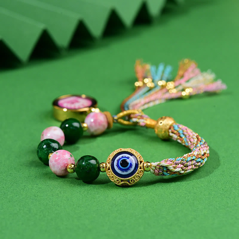 Pulsera de hilo con Buddha Stones, ojo malvado del Tíbet, zorro de nueve colas, Thangka, que aleja los malos espíritus. - image 2