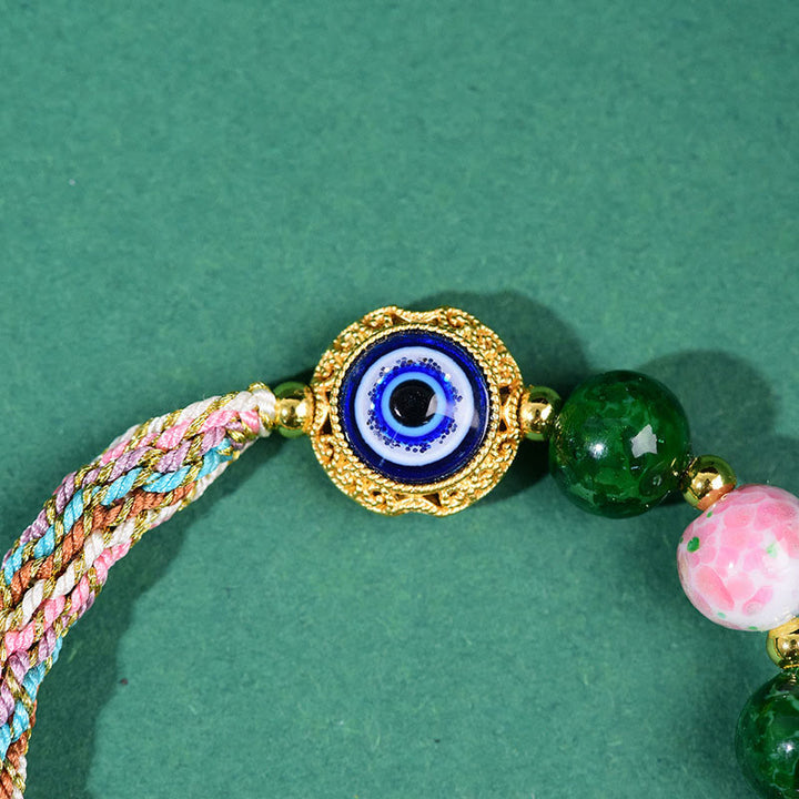 Pulsera de hilo con Buddha Stones, ojo malvado del Tíbet, zorro de nueve colas, Thangka, que aleja los malos espíritus. - image 10