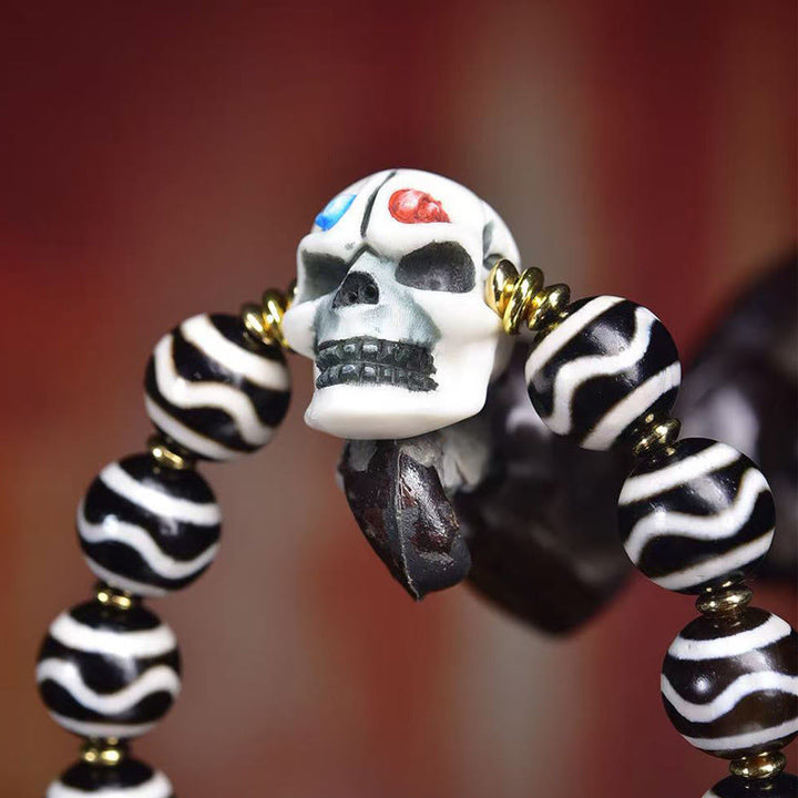 Pulsera de protección forestal del Señor del Cadáver con Buddha Stones - image 4