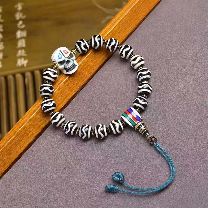 Pulsera de protección forestal del Señor del Cadáver con Buddha Stones - image 1