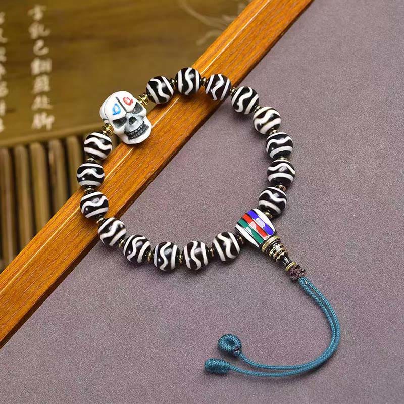 Pulsera de protección forestal del Señor del Cadáver con Buddha Stones - image 1