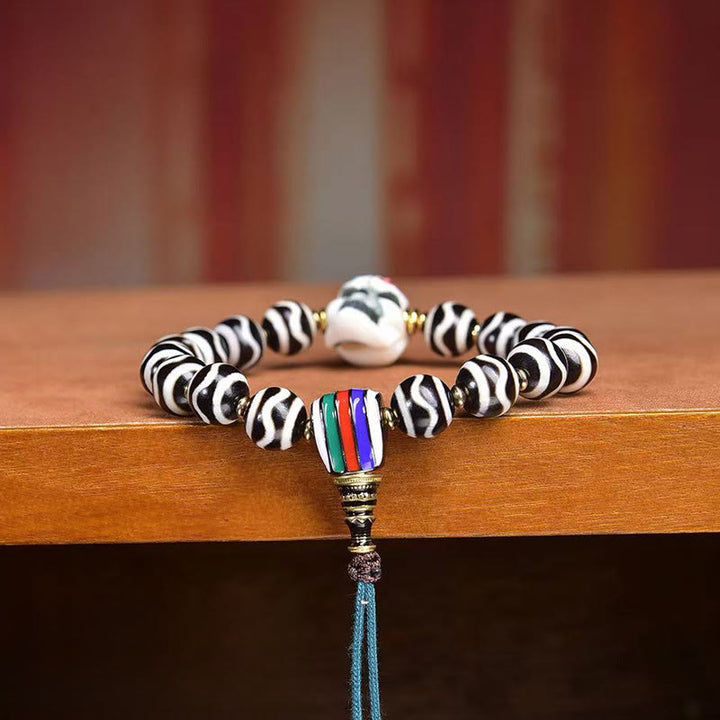 Pulsera de protección forestal del Señor del Cadáver con Buddha Stones - image 3