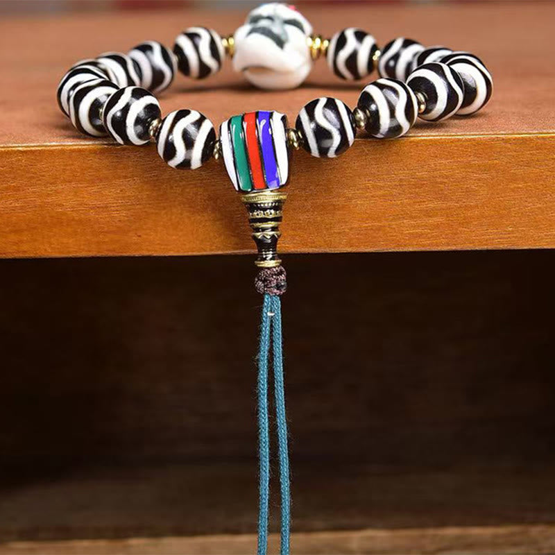 Pulsera de protección forestal del Señor del Cadáver con Buddha Stones - image 6