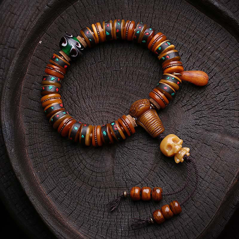 Pulsera de cuentas de Buddha Stones , El Señor del Bosque Cadáver, Recordatorios de nuestra impermanencia - image 1