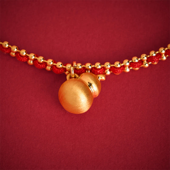 Buddha Stones de hilo rojo, cobre, latón y calabaza para la fuerza y la riqueza - image 3