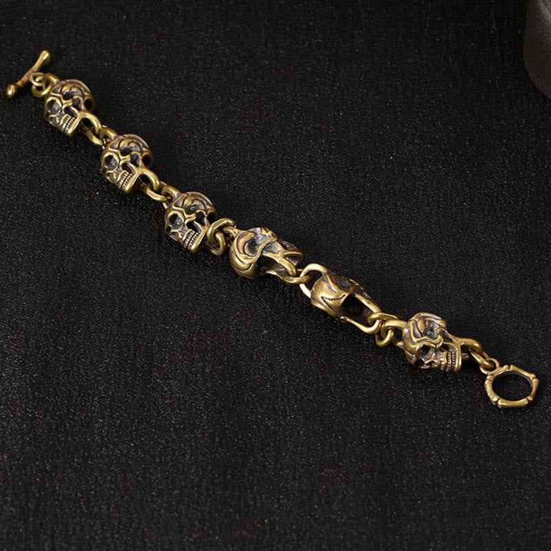 Pulsera de protección del bosque del Señor de los Cadáveres con calavera de cobre y Buddha Stones - image 9