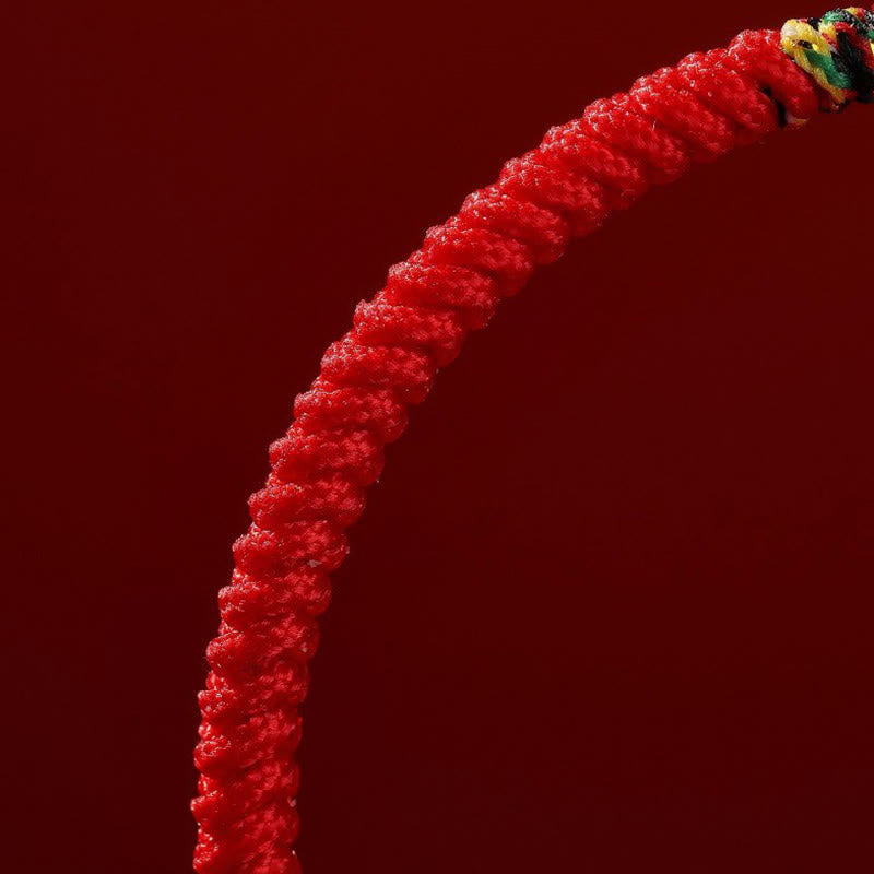 Pulsera trenzada de hilo rojo con Buddha Stones en plata de ley 999, año del caballo y zodiaco chino. - image 8