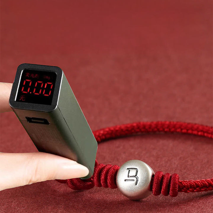 Pulsera trenzada de hilo rojo de plata de ley 999 con Buddha Stones del Año del Caballo - image 15