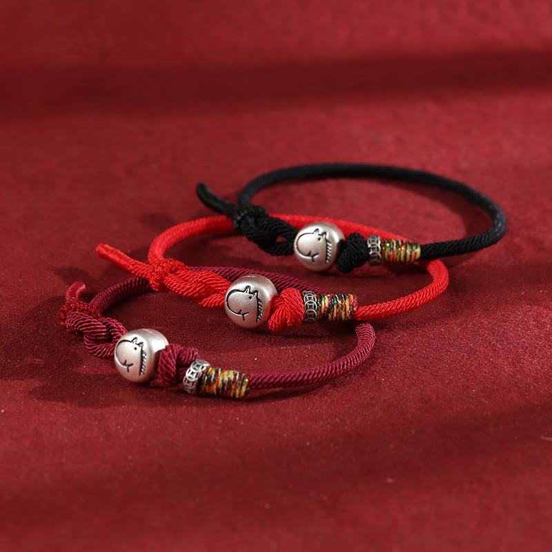 Pulsera trenzada de protección con monedas de cobre y plata de ley 999 con Buddha Stones del Año del Caballo - image 2