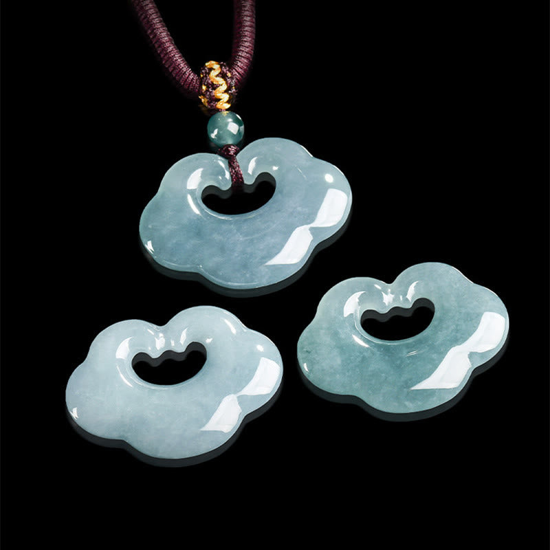 Collar con colgante de cuerda de jade Ruyi auspicioso con Buddha Stones - image 7