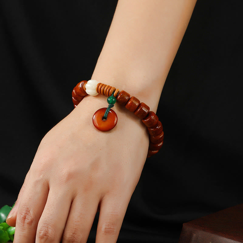 Pulsera de iluminación con diseño de hebilla de paz de loto y cuentas de Buddha Stones - image 2