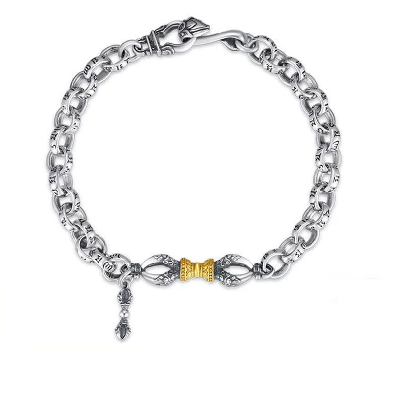 Pulsera de cobre con Buddha Stones Retro Om Mani Padme Hum Vajra - 22 centímetros - image 1