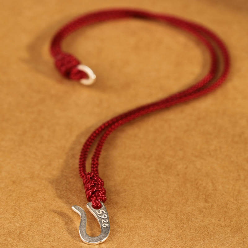 Pulsera de plata de ley 925 con Buddha Stones , diseño de gancho y hilo rojo, color intenso - image 2