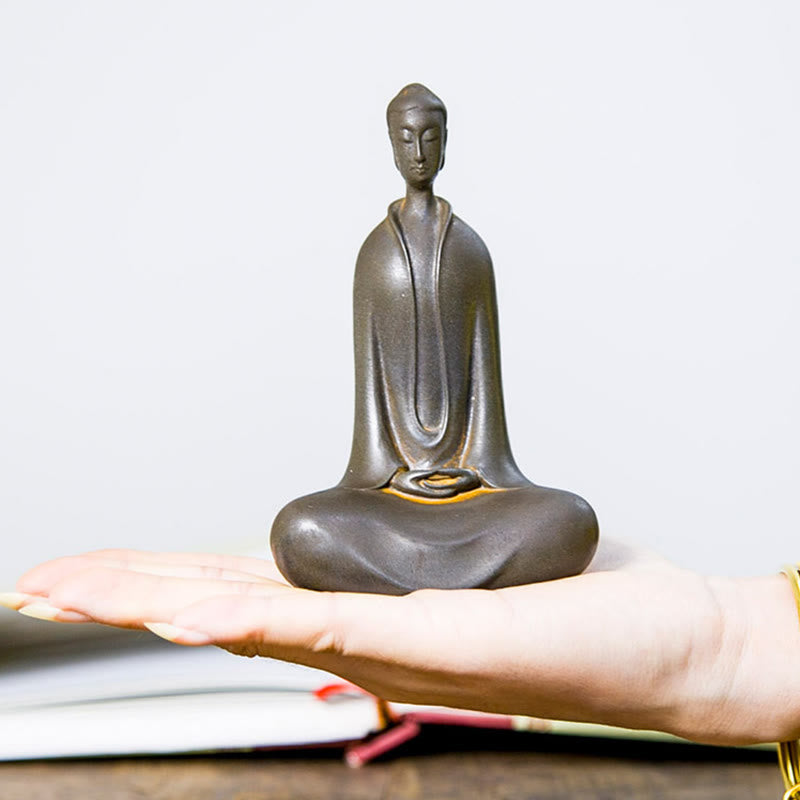 Buddha Stones Estatua de Resina Hecha a Mano de Polvo de Hierro Oxidado de Buda Sakyamuni Decoración del Hogar - image 20