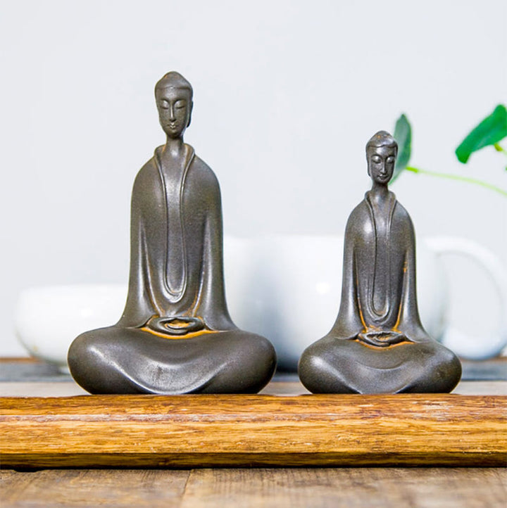 Buddha Stones Estatua de Resina Hecha a Mano de Polvo de Hierro Oxidado de Buda Sakyamuni Decoración del Hogar - image 23